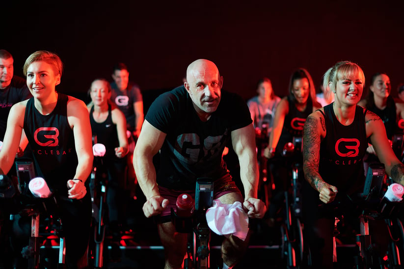 cycle bar class doing a sprint